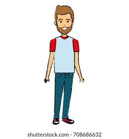 young man with beard avatar character