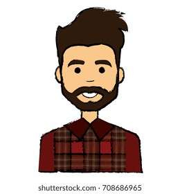 young man with beard avatar character