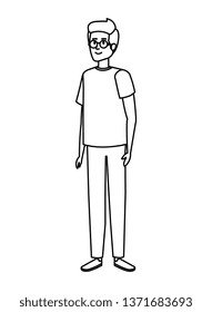 young man with beard character