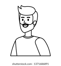 young man with beard character