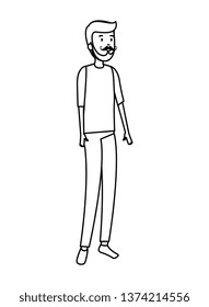 young man with beard character