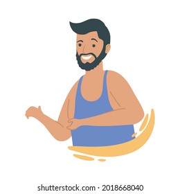 joven con carácter de barba