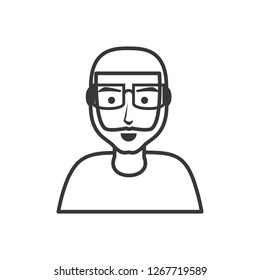 young man with beard and eyeglasses