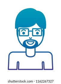 young man with beard and glasses