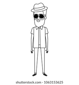 young man with beard and hat avatar character