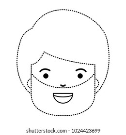 young man with beard head avatar character