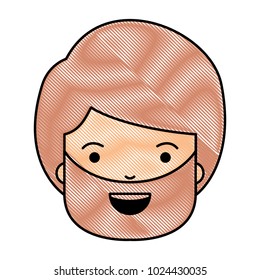 young man with beard head avatar character