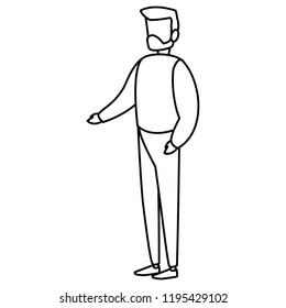 young man with beard modeling character