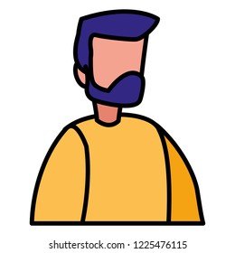 young man with beard modeling character