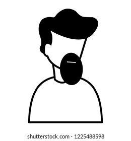 young man with beard modeling character