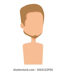 young man with beard shirtless avatar character