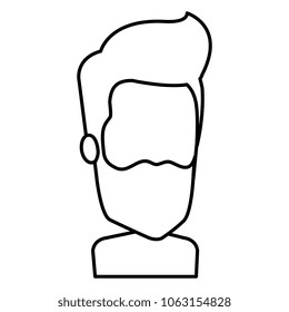 young man with beard shirtless avatar character