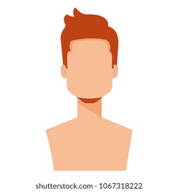 young man with beard shirtless avatar character