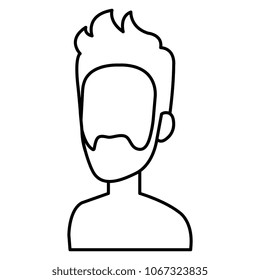 young man with beard shirtless avatar character