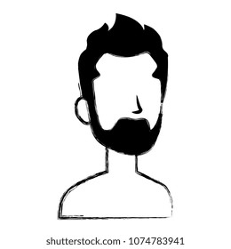 young man with beard shirtless avatar character