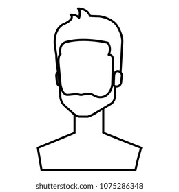 young man with beard shirtless avatar character