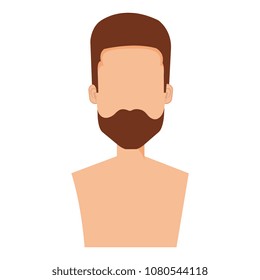 young man with beard shirtless avatar character