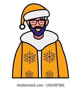 young man with beard and winter clothes
