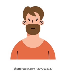 young man bearded avatar character