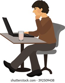 The young man behind the laptop