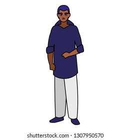 young man black avatar character