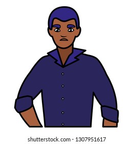 young man black avatar character