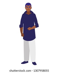 young man black avatar character