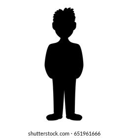 Young Man Black Silhouette Stock Vector (Royalty Free) 651961666 ...