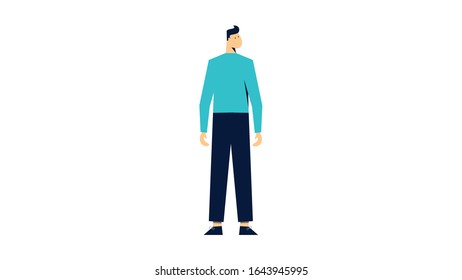Young man with a blue t-shirt