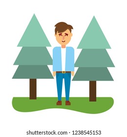 young man body cartoon