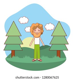 young man body cartoon