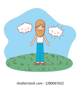 young man body cartoon