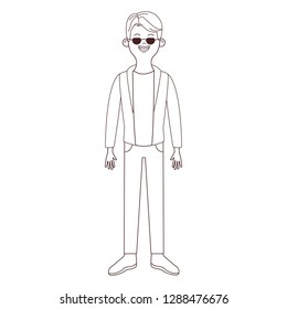 young man body cartoon