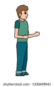 young man body cartoon