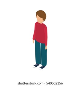 Young Man body complete icon vector illustration graphic design