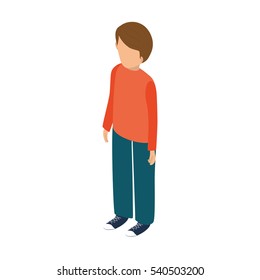 Young Man body complete icon vector illustration graphic design