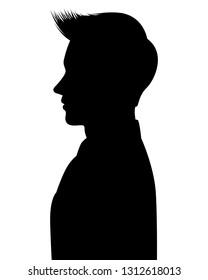 Young man body silhouette vector