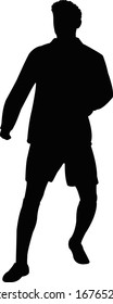 vector de silueta corporal de un hombre joven