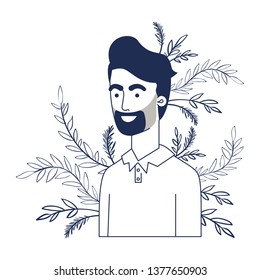 young man with branch with leaf character