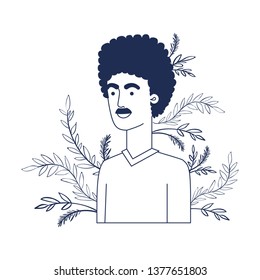 young man with branch with leaf character