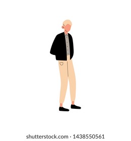 Young Man, Businessman, Office Employee, Entrepreneur or Manager Vector Illustration