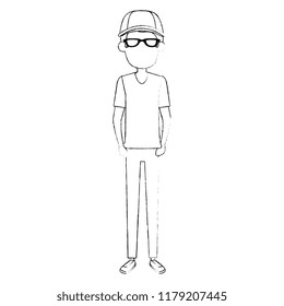 young man with cap character