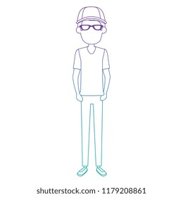 young man with cap character