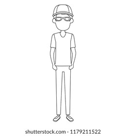 young man with cap character