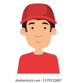 young man with cap character
