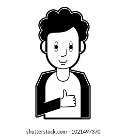 Young man cartoon