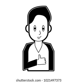 Young man cartoon