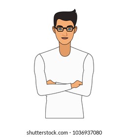 Young man cartoon