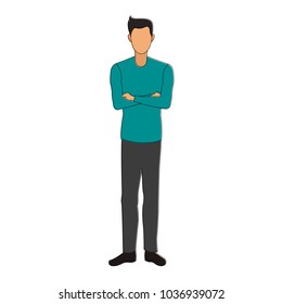 Young man cartoon
