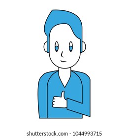 Young man cartoon
